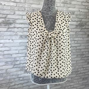 Lark & Ro Classic Polkadot Blouse